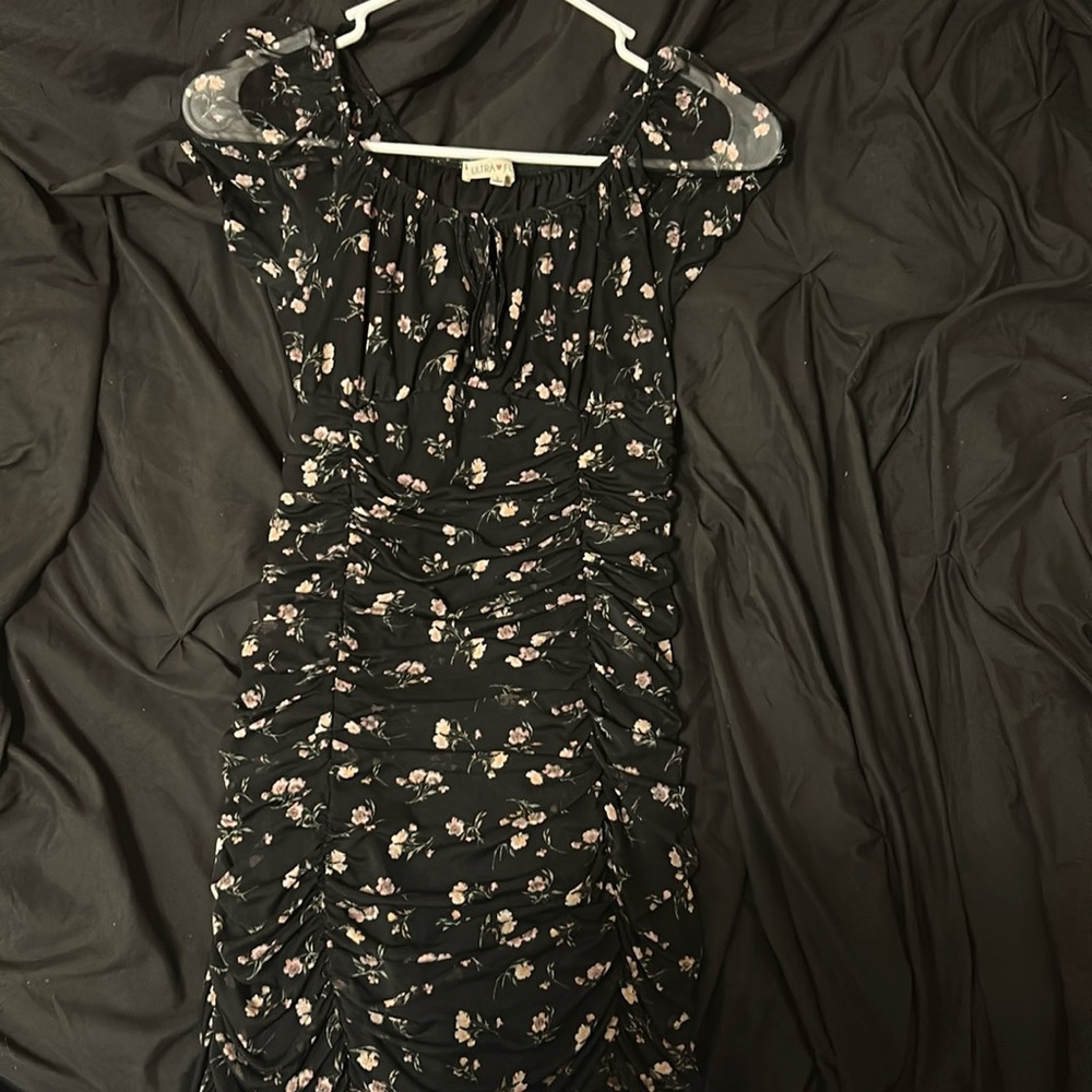 Black mini dress